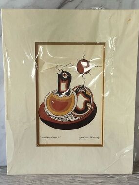 Native Oji-Cree Artist Jackson Beardy "Hatching Birds II" Print Reproduction